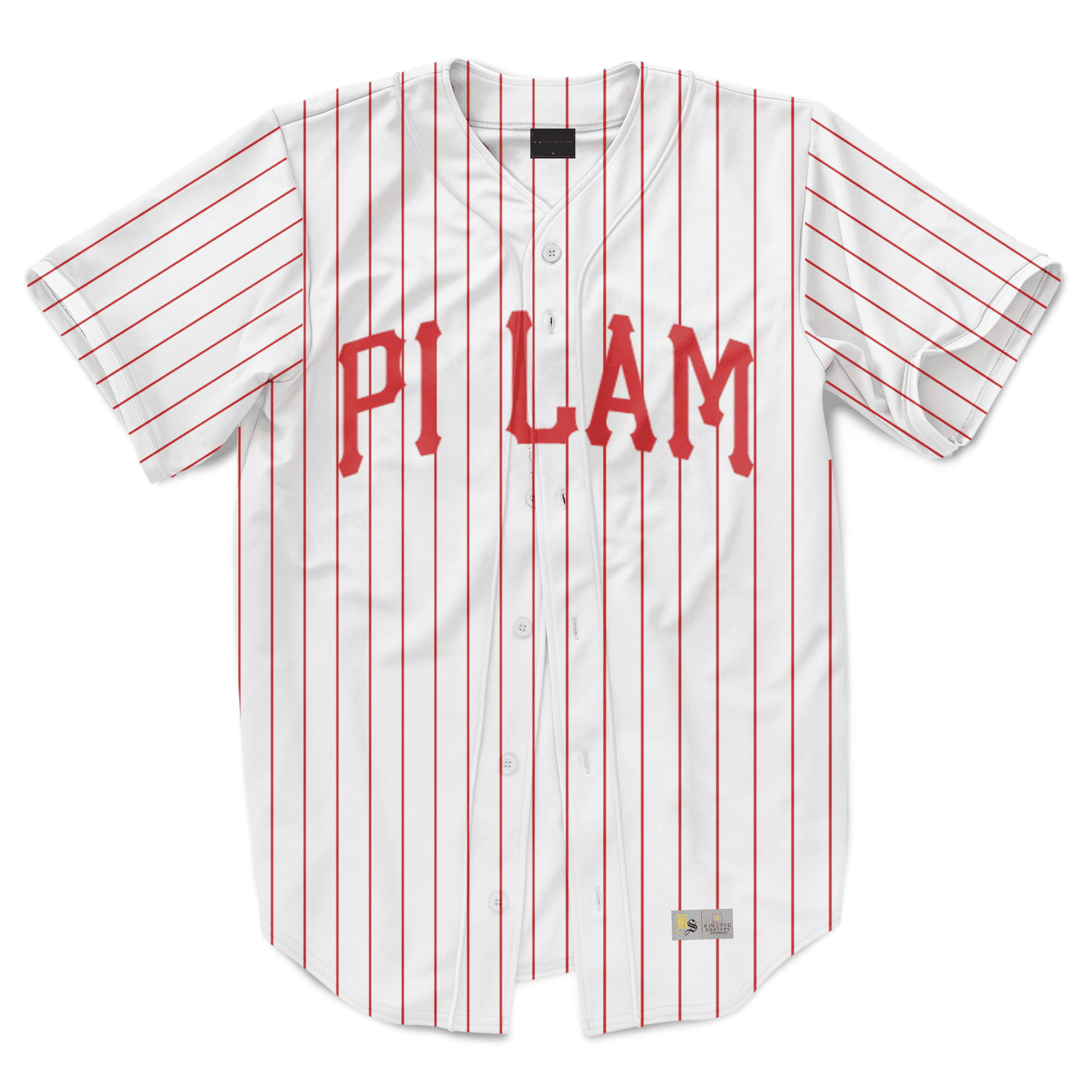Pi Lambda Phi - Red Pinstripe Baseball Jersey