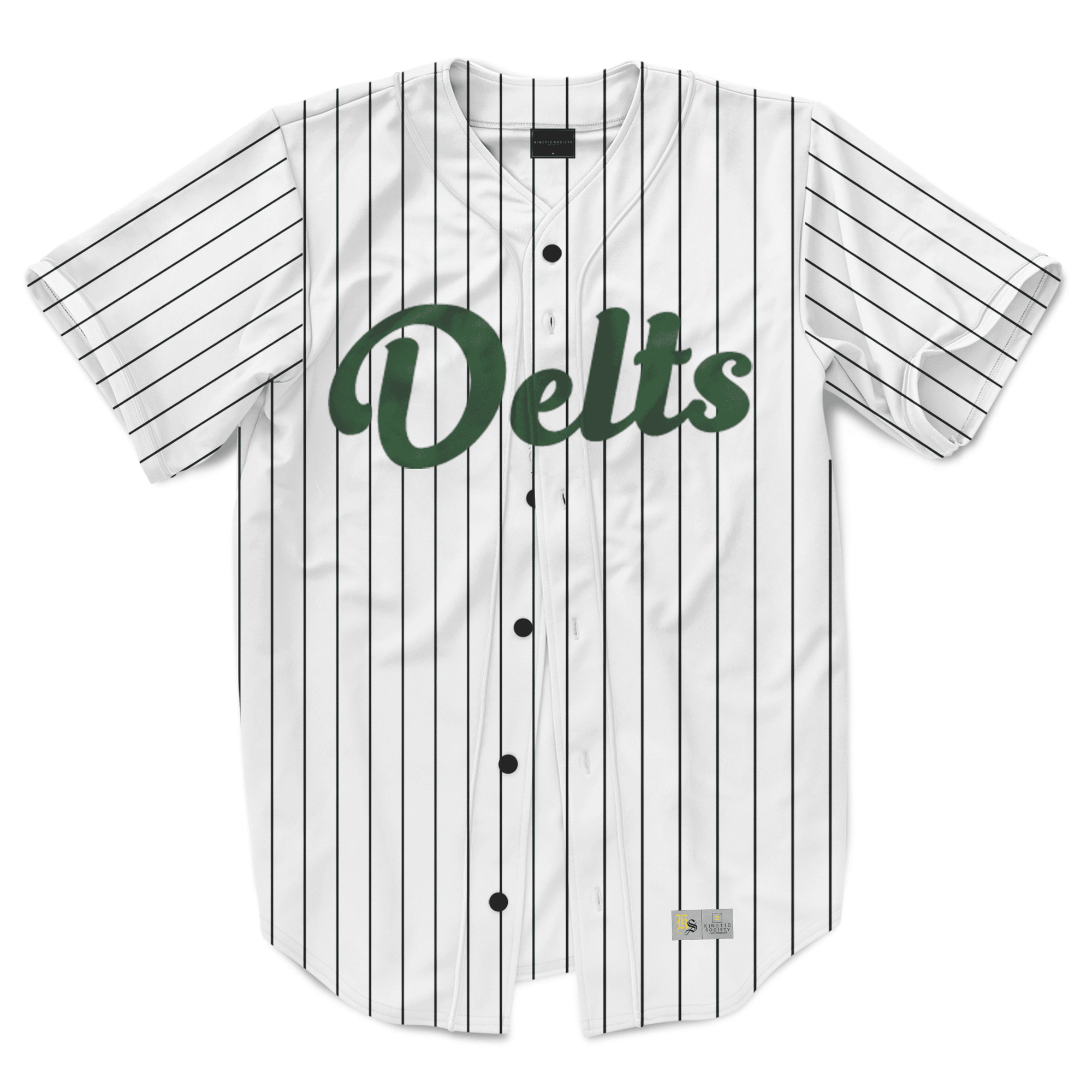 Delta Tau Delta - Green Pinstripe Baseball Jersey