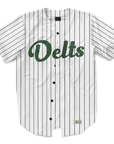 Delta Tau Delta - Green Pinstripe Baseball Jersey