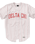 Delta Chi - Red Pinstripe Baseball Jersey