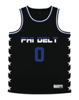 Phi Delta Theta - Black Star Night Mode Basketball Jersey