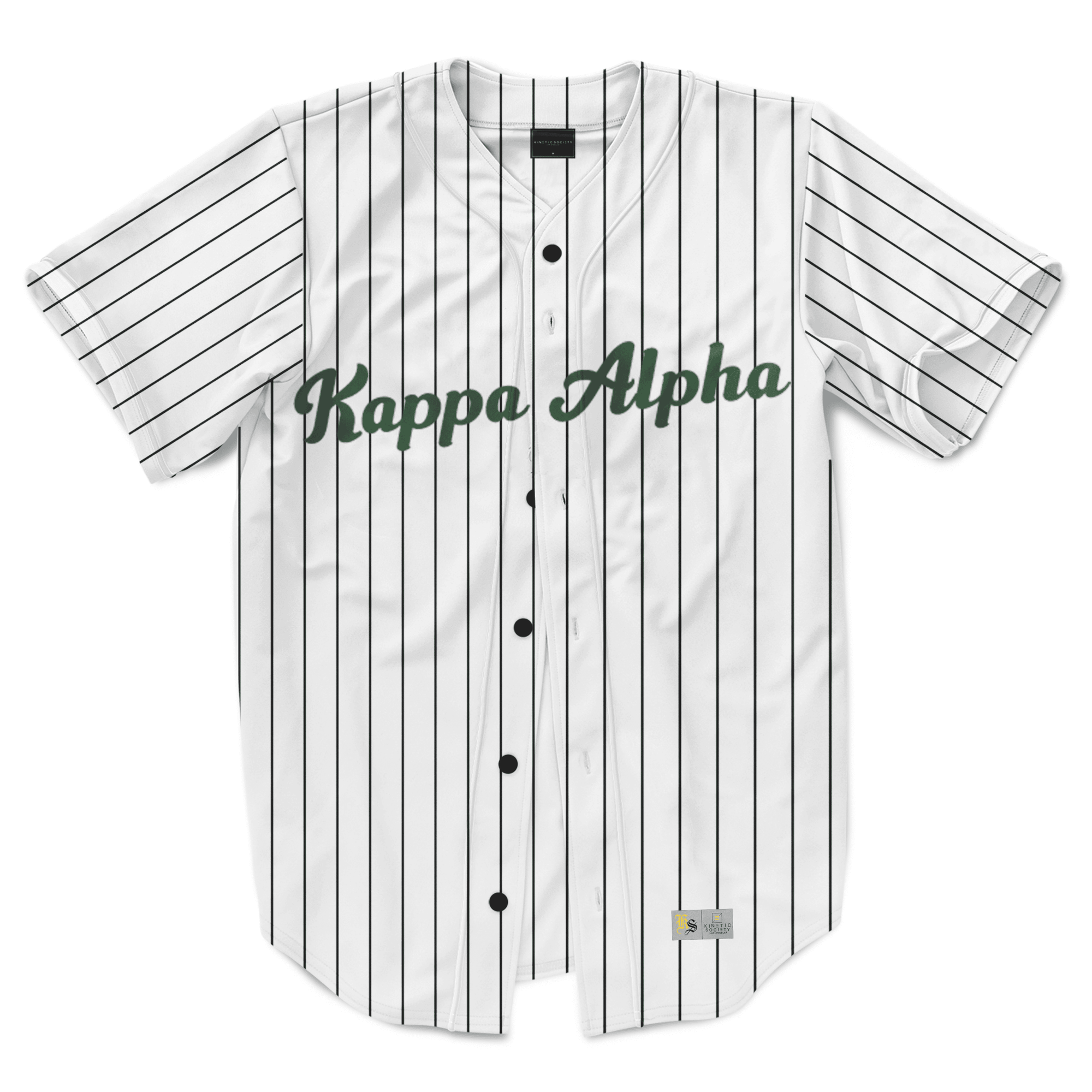 Kappa Alpha Order - Green Pinstripe Baseball Jersey