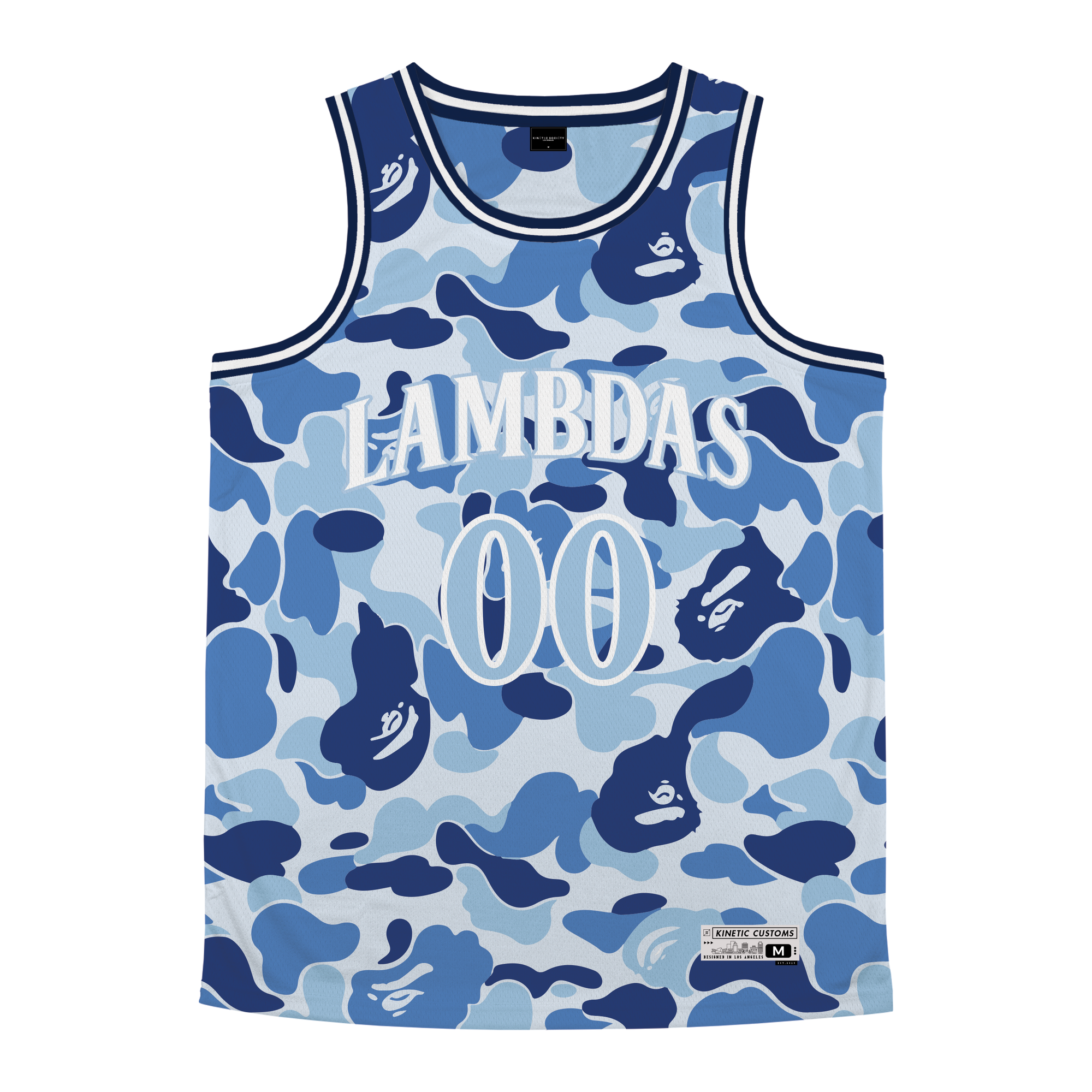 Lambda Phi Epsilon - Blue Camo Basketball Jersey