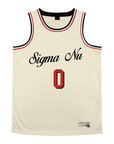 Sigma Nu - VIntage Cream Basketball Jersey