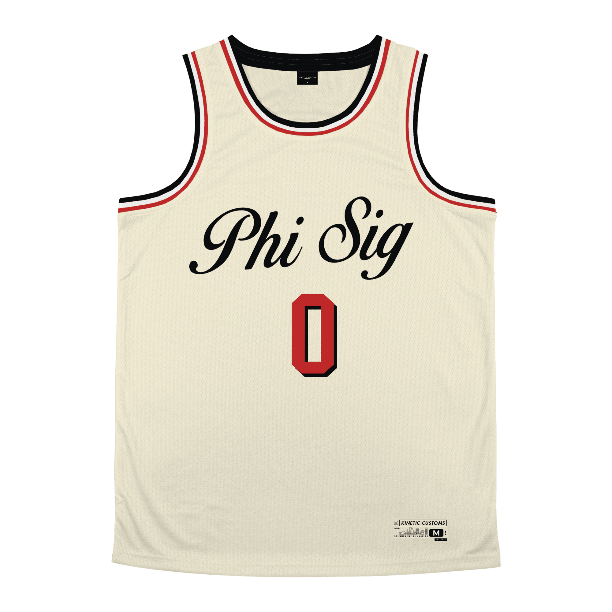 Phi Sigma Kappa - VIntage Cream Basketball Jersey