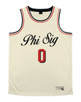 Phi Sigma Kappa - VIntage Cream Basketball Jersey