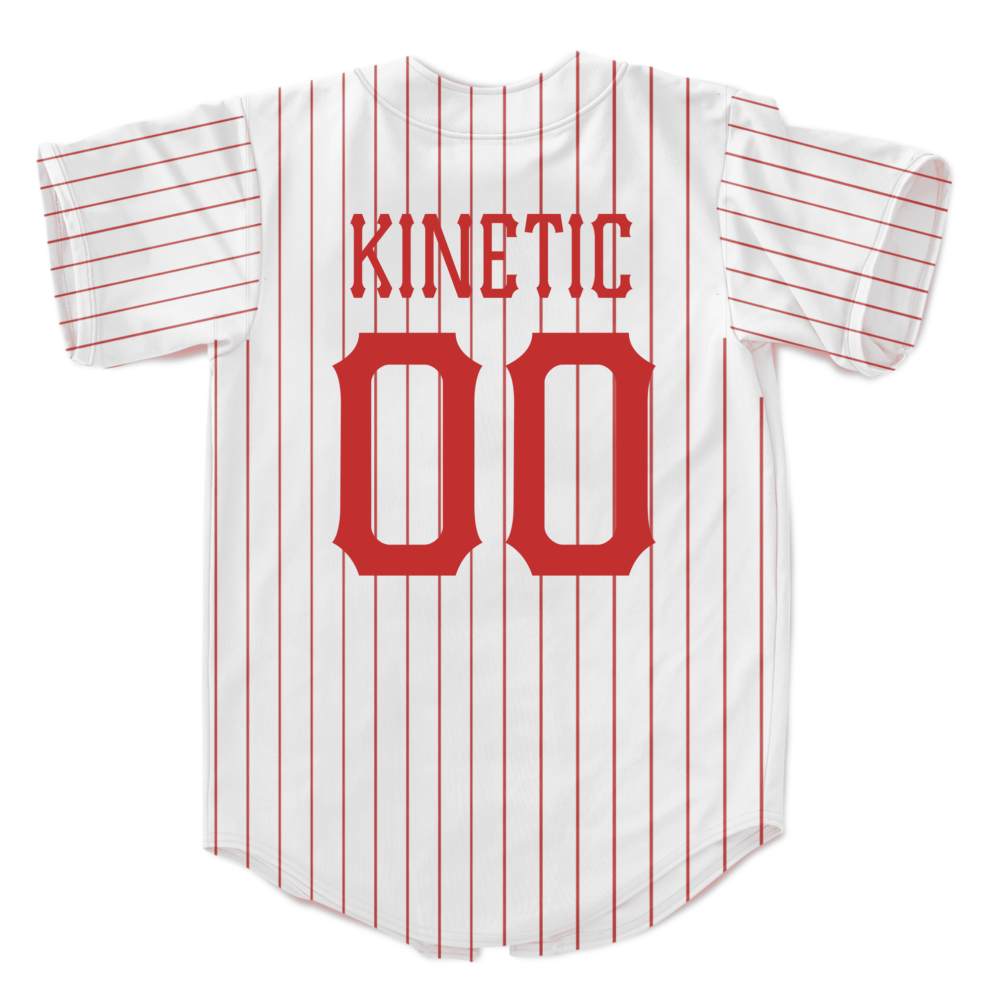 Phi Kappa Tau - Red Pinstripe Baseball Jersey