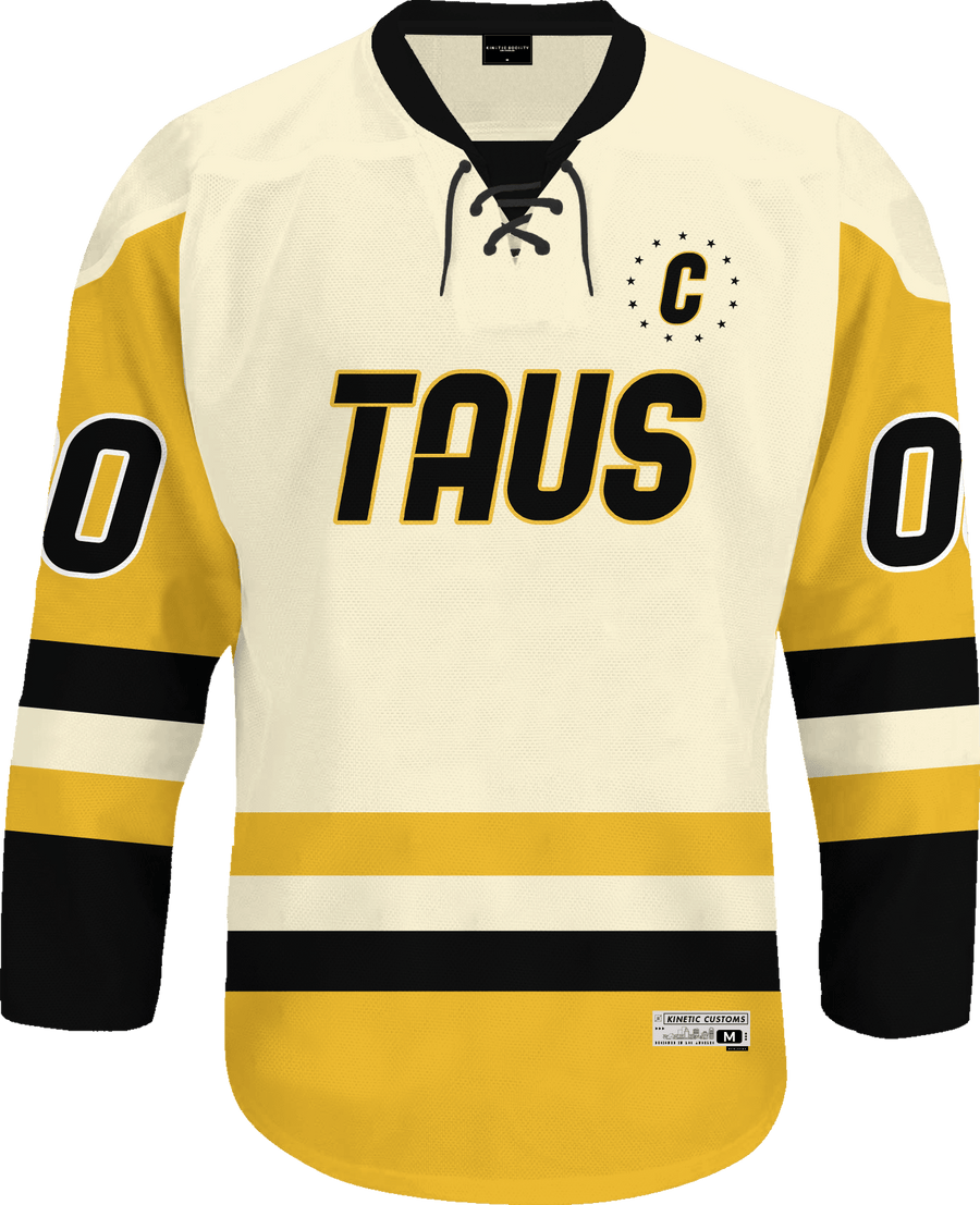 Alpha Tau Omega - Golden Cream Hockey Jersey Hockey Kinetic Society LLC 