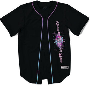 Sigma Chi - Glitched Vision Baseball Jersey - Kinetic Society