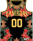 Lambda Phi Epsilon - Orchid Paradise Basketball Jersey Premium Basketball Kinetic Society LLC 