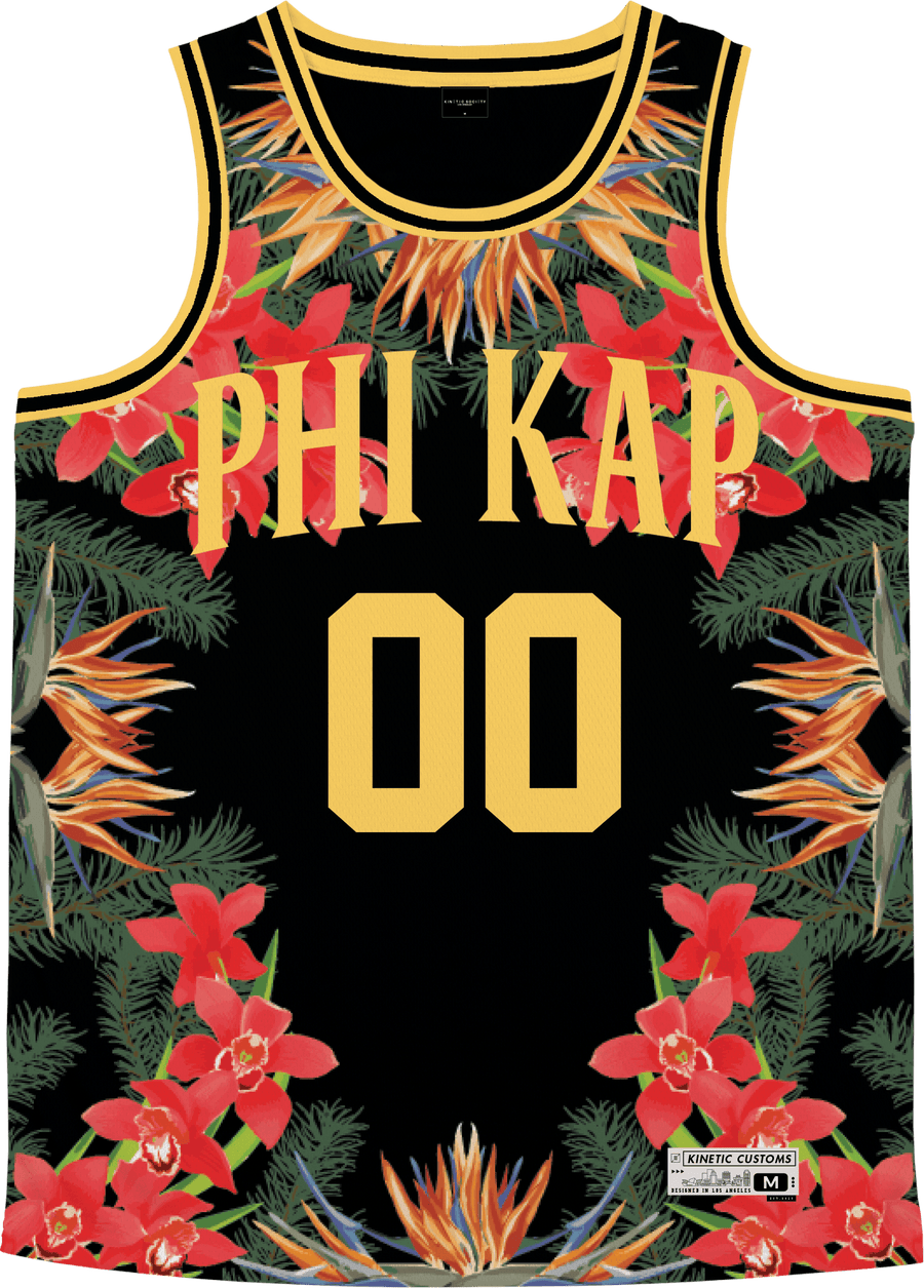 Phi Kappa Sigma - Orchid Paradise Basketball Jersey Premium Basketball Kinetic Society LLC 