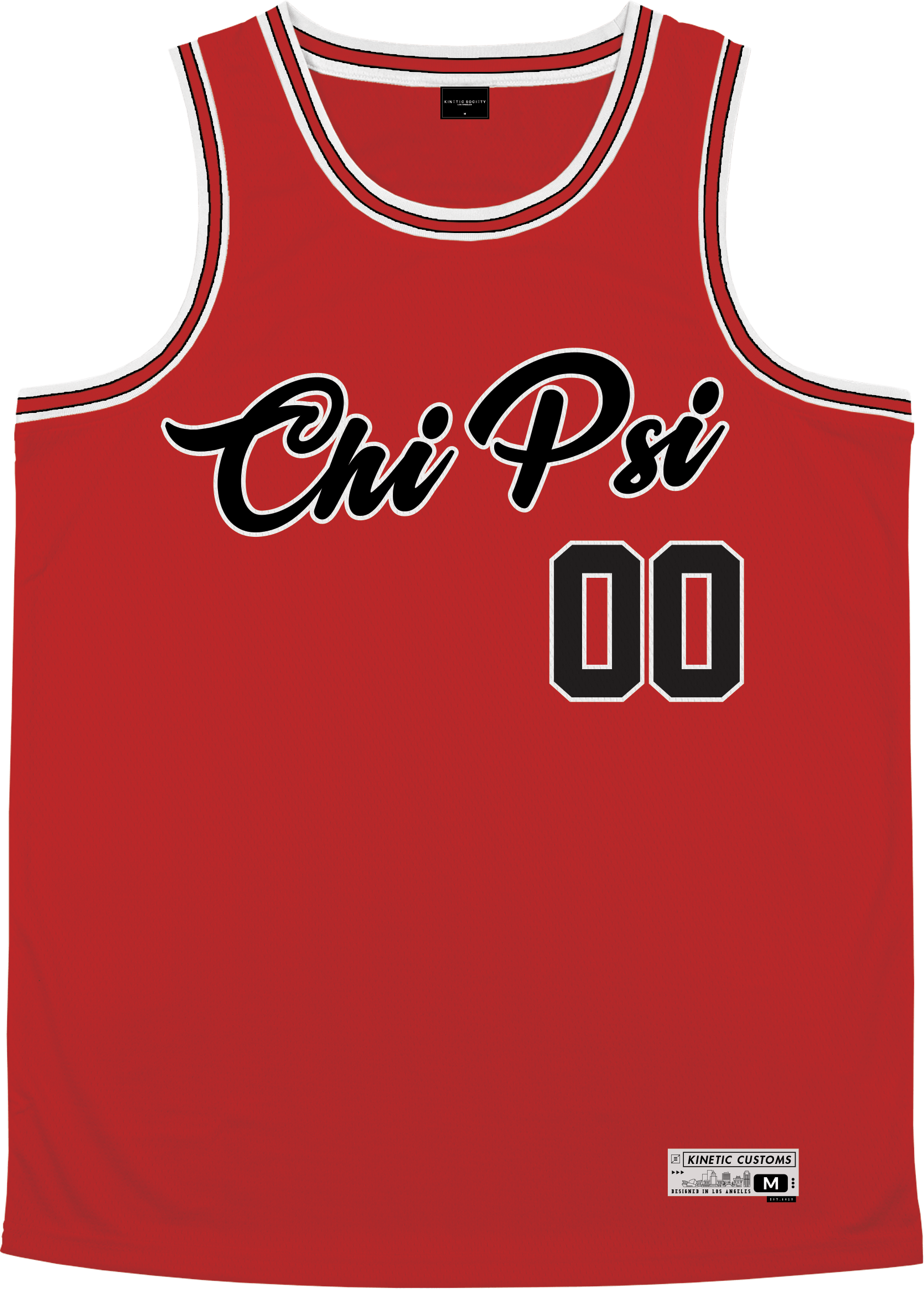 Chi Psi - Big Red Basketball Jersey - Kinetic Society