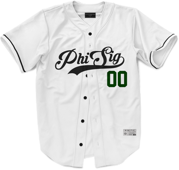 Phi Sigma Kappa - Classic Ballpark Green Baseball Jersey