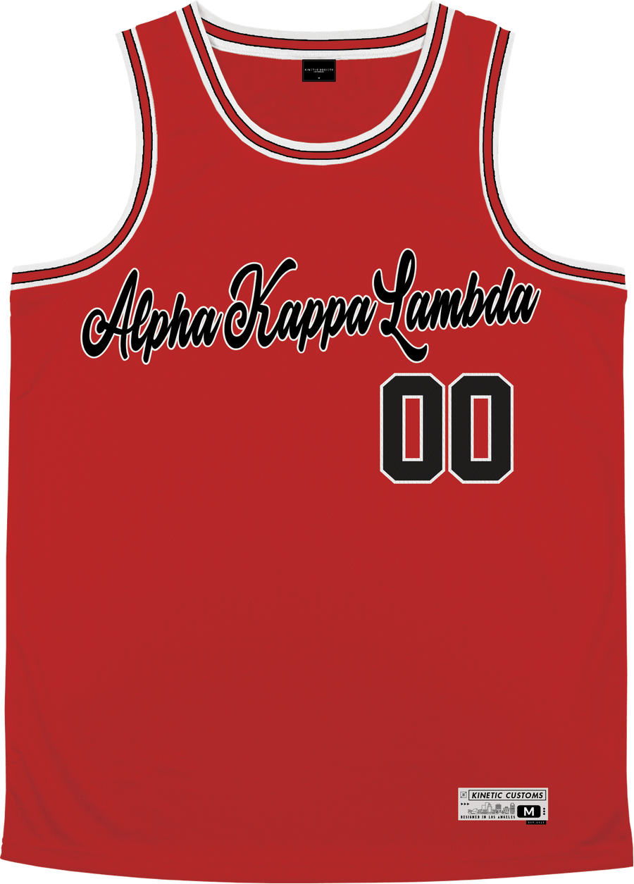 Alpha Kappa Lambda - Big Red Basketball Jersey Premium Basketball Kinetic Society LLC 