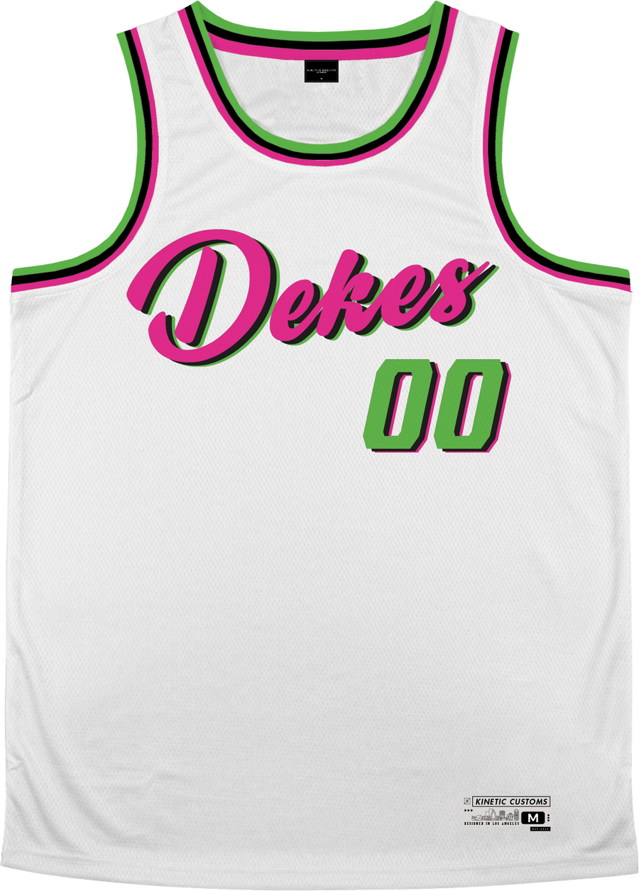 Delta Kappa Epsilon - Bubble Gum Basketball Jersey - Kinetic Society