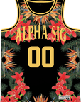 Alpha Sigma Phi - Orchid Paradise Basketball Jersey Premium Basketball Kinetic Society LLC 
