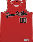 Gamma Phi Beta - Big Red Basketball Jersey Premium Basketball Kinetic Society LLC 