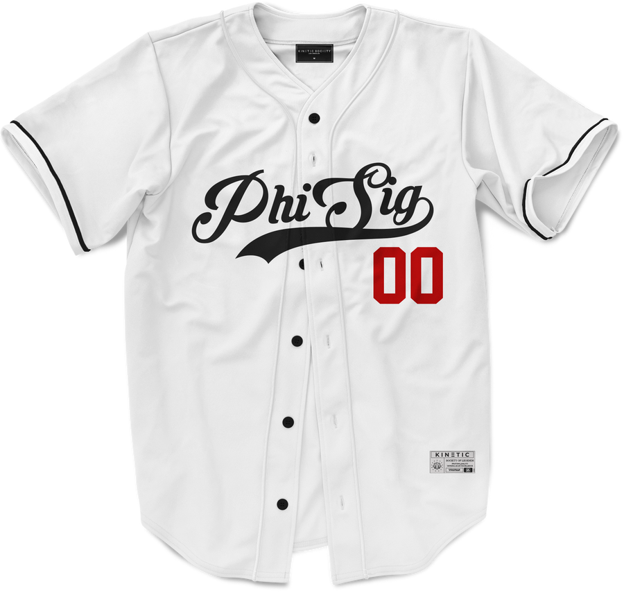 Phi Sigma Kappa - Classic Ballpark Red Baseball Jersey