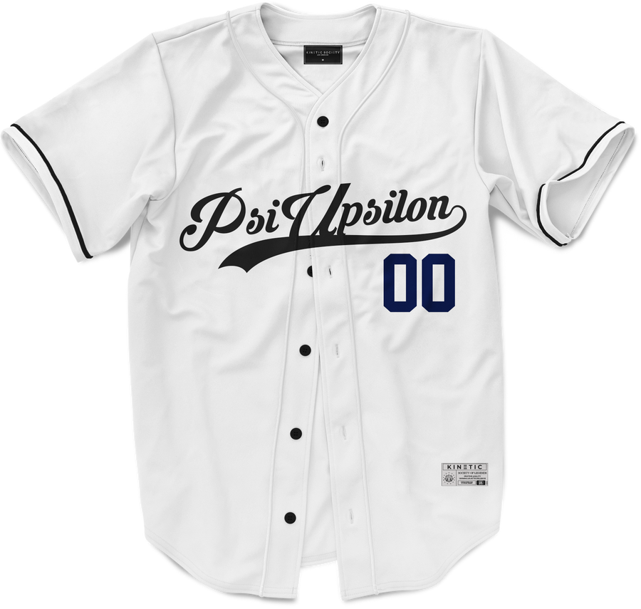 Psi Upsilon - Classic Ballpark Blue Baseball Jersey