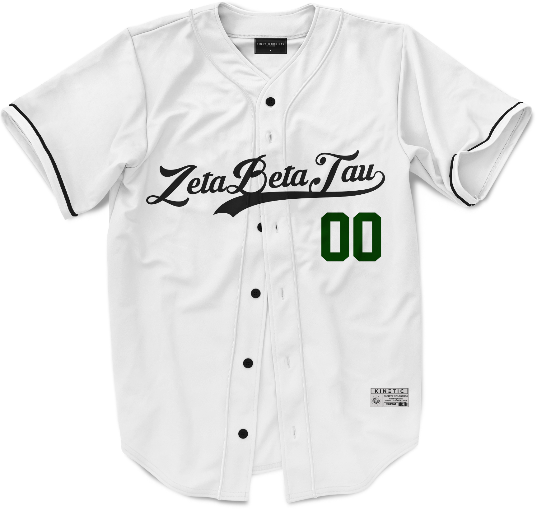 Zeta Beta Tau - Classic Ballpark Green Baseball Jersey