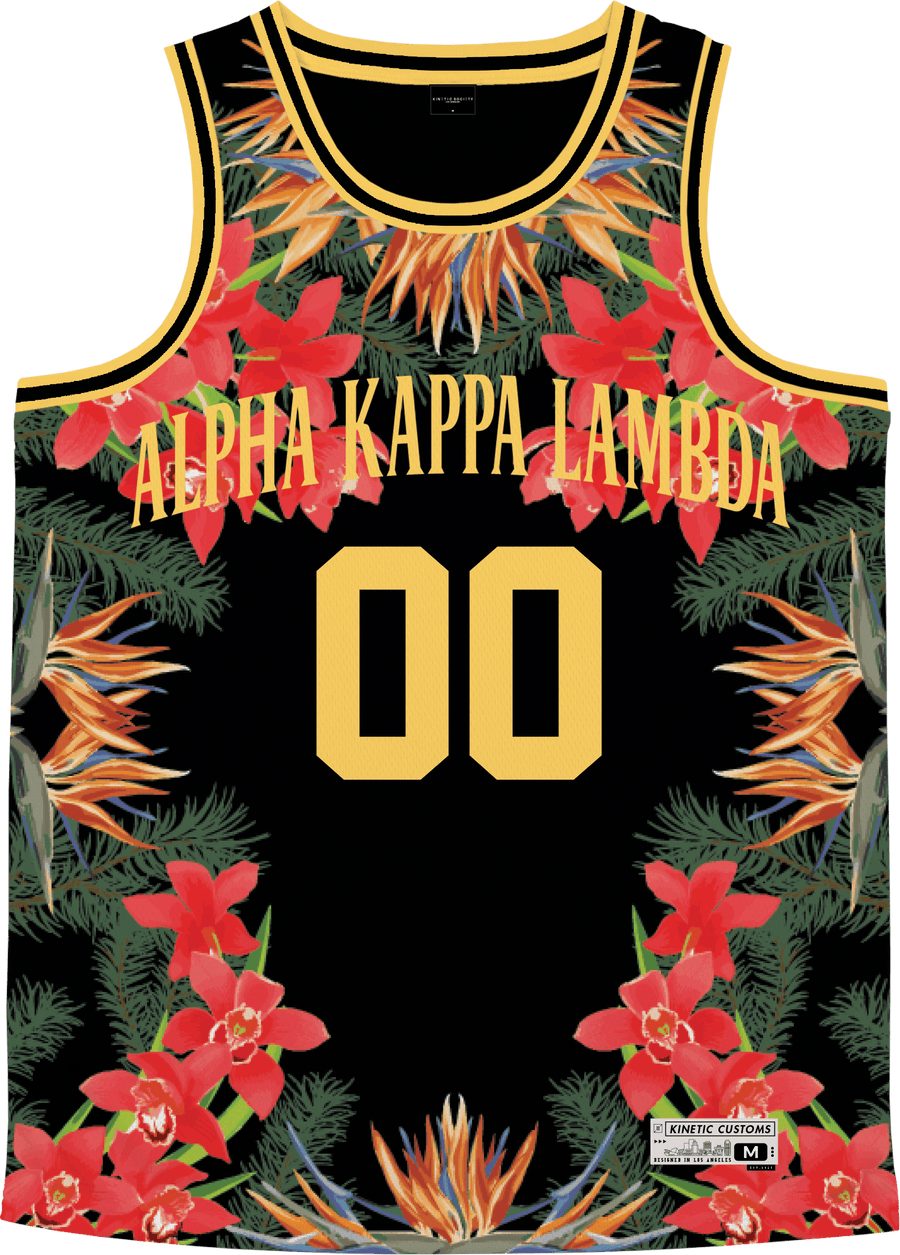 Alpha Kappa Lambda - Orchid Paradise Basketball Jersey - Kinetic Society