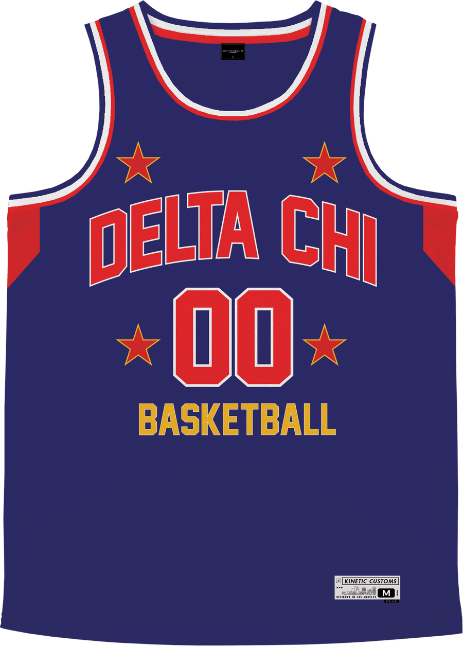 Delta Chi - Retro Ballers Basketball Jersey Premium Basketball Kinetic Society LLC 
