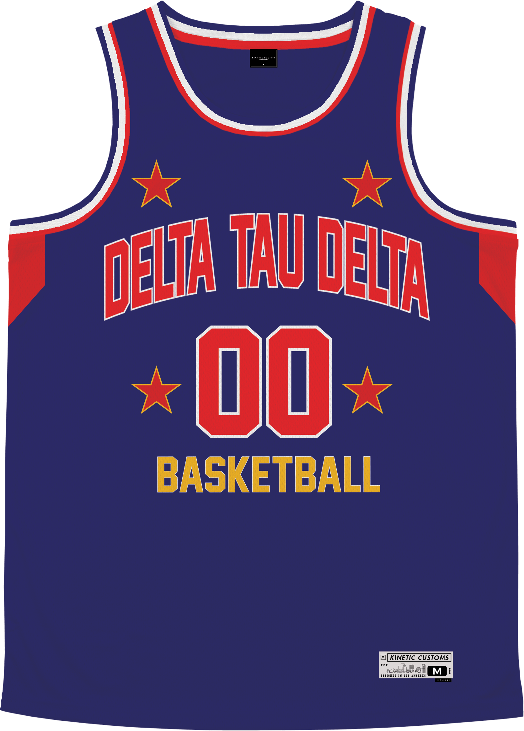 Delta Tau Delta - Retro Ballers Basketball Jersey Premium Basketball Kinetic Society LLC 