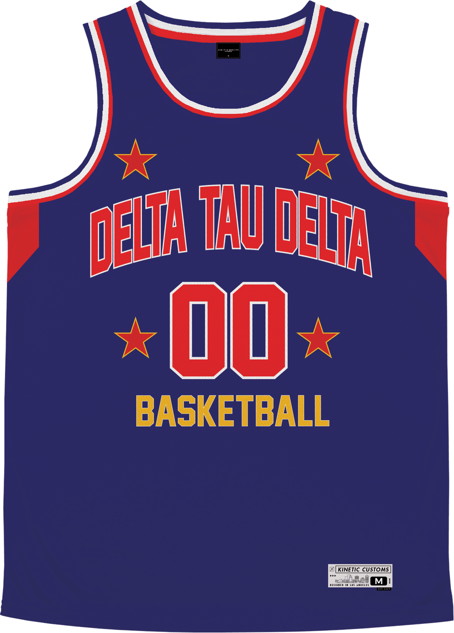 Delta Tau Delta - Retro Ballers Basketball Jersey Premium Basketball Kinetic Society LLC 