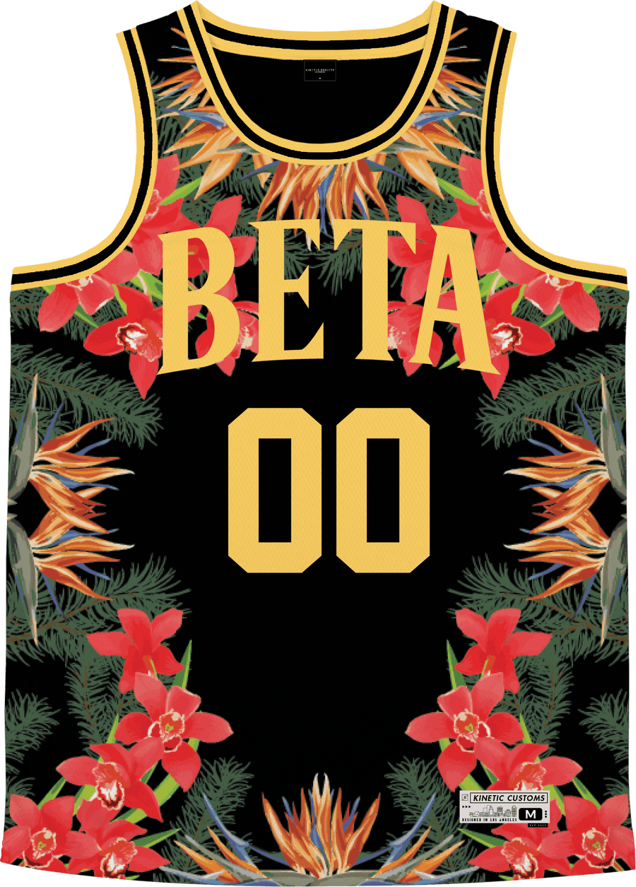 Beta Theta Pi - Orchid Paradise Basketball Jersey - Kinetic Society