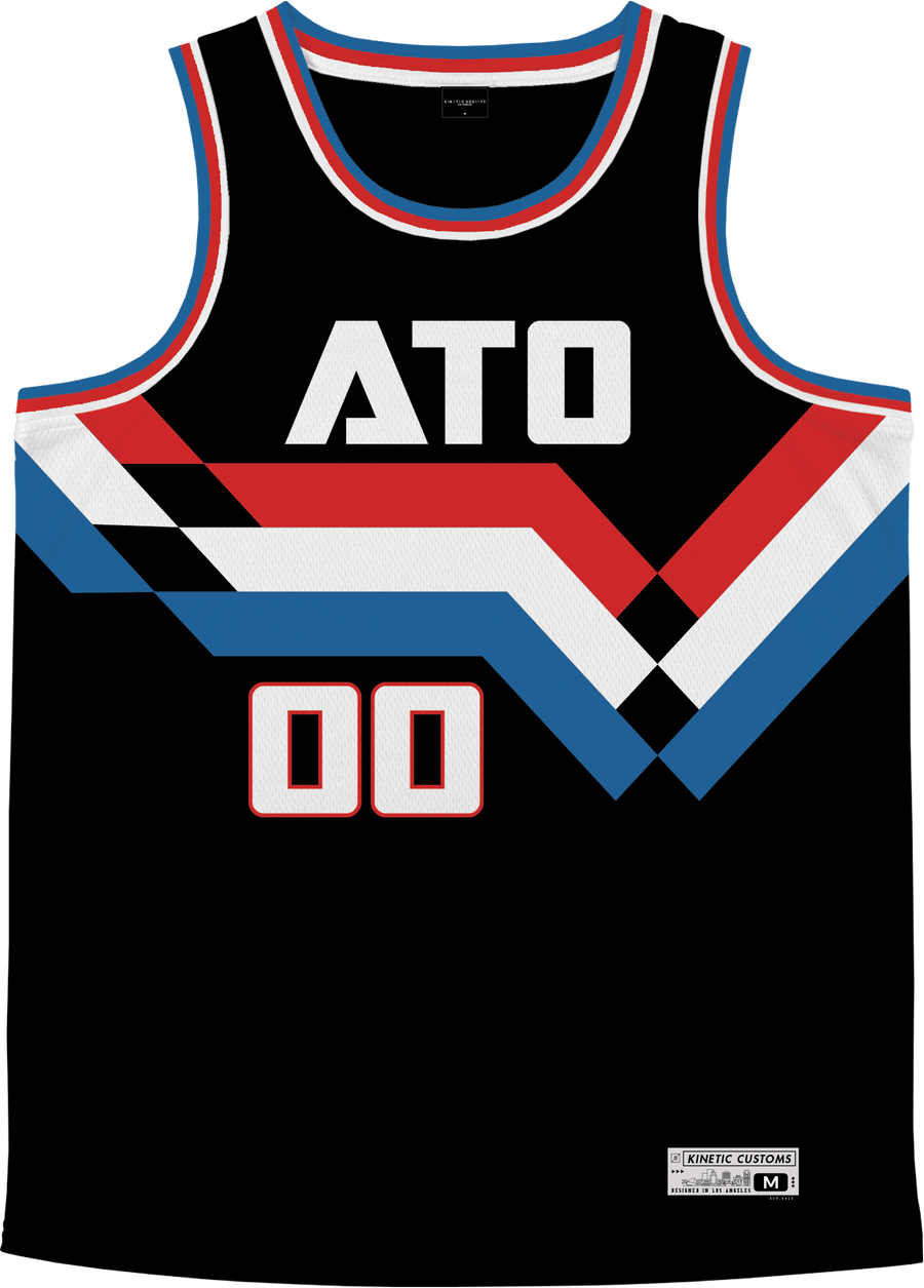 Alpha Tau Omega - Victory Streak Basketball Jersey Premium Basketball Kinetic Society LLC 