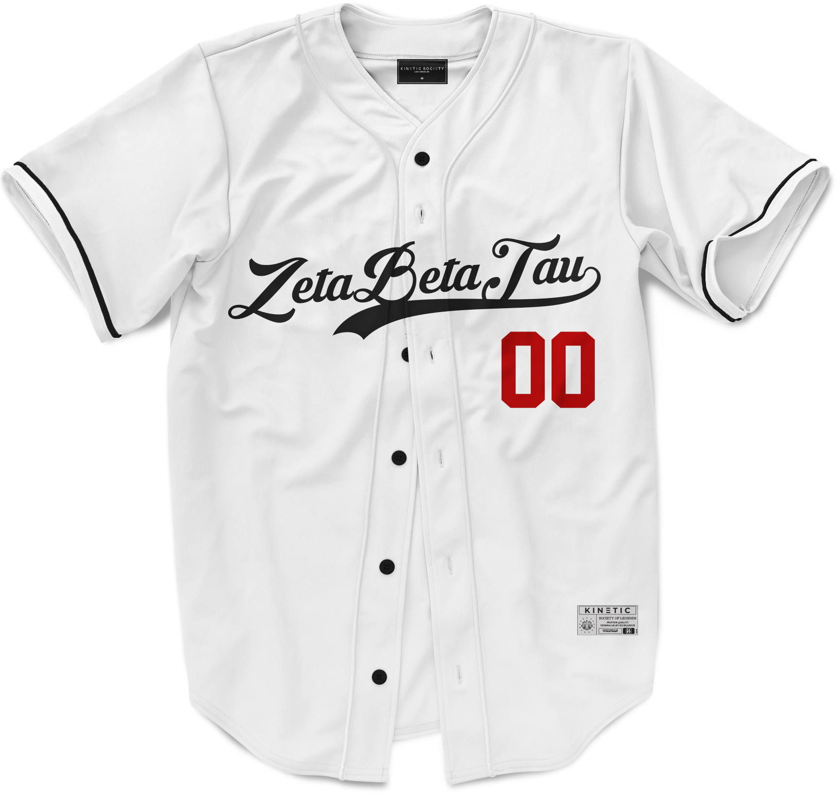 Zeta Beta Tau - Classic Ballpark Red Baseball Jersey