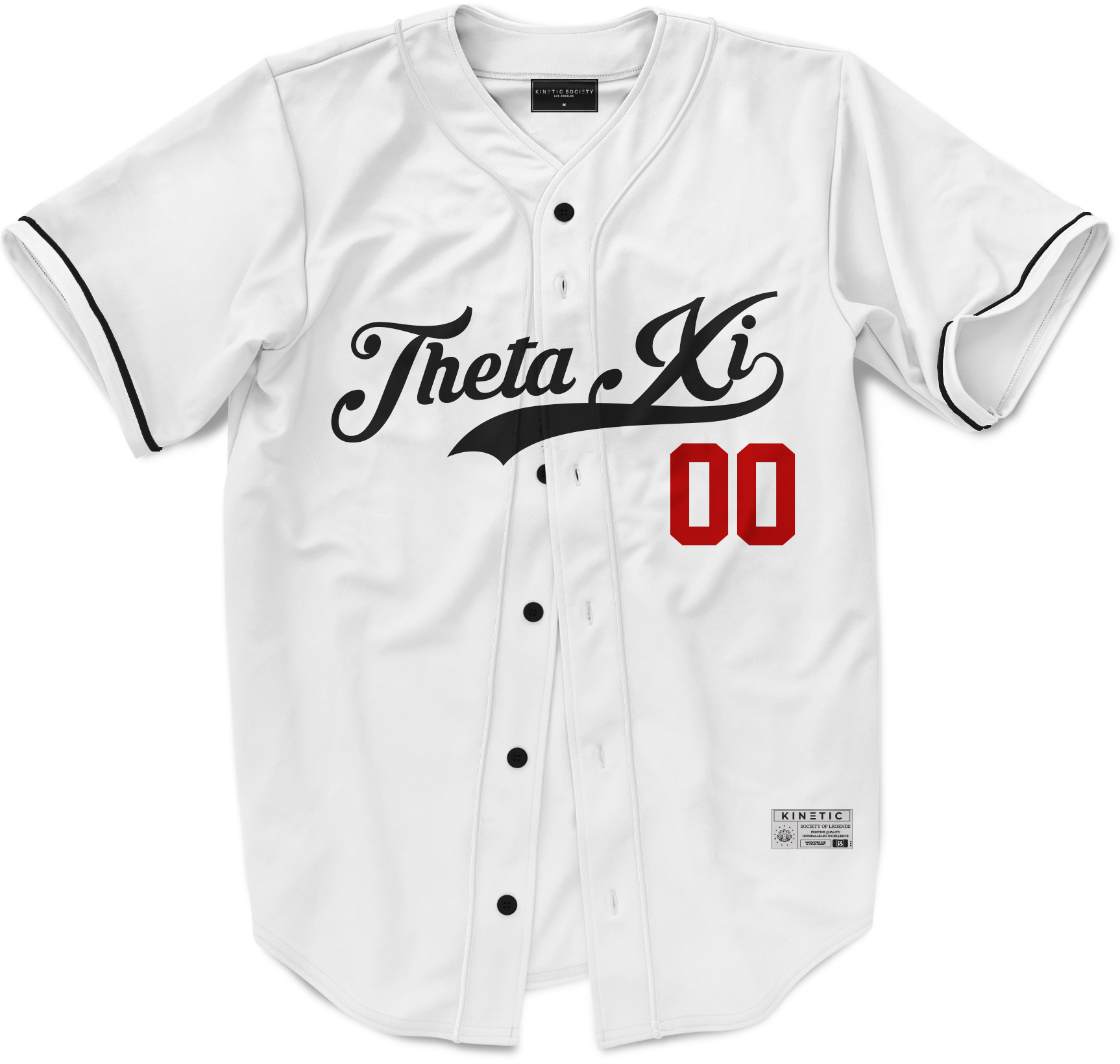Theta Xi - Classic Ballpark Red Baseball Jersey