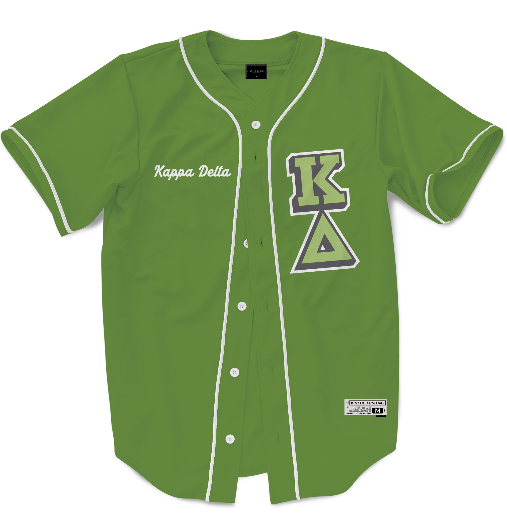 KAPPA DELTA - The Block Baseball Jersey Premium Baseball Kinetic Society LLC 