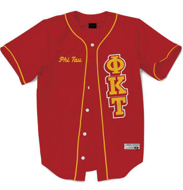 PHI KAPPA TAU - The Block Baseball Jersey Premium Baseball Kinetic Society LLC 