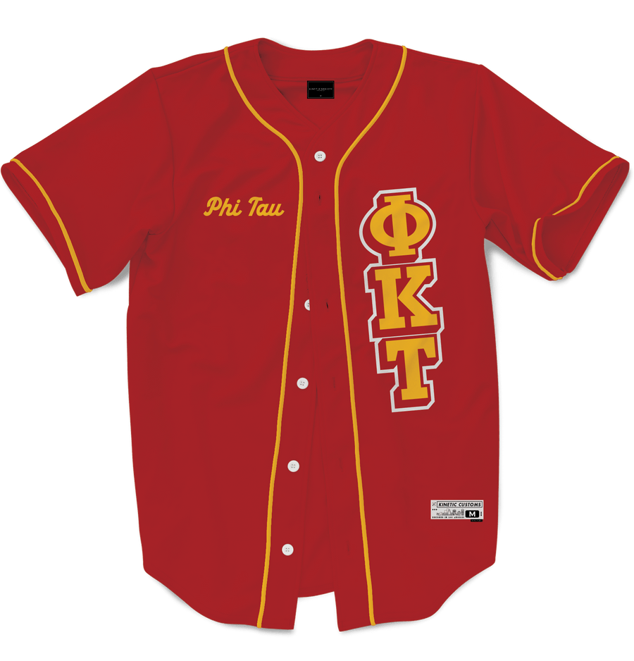 PHI KAPPA TAU - The Block Baseball Jersey Premium Baseball Kinetic Society LLC 