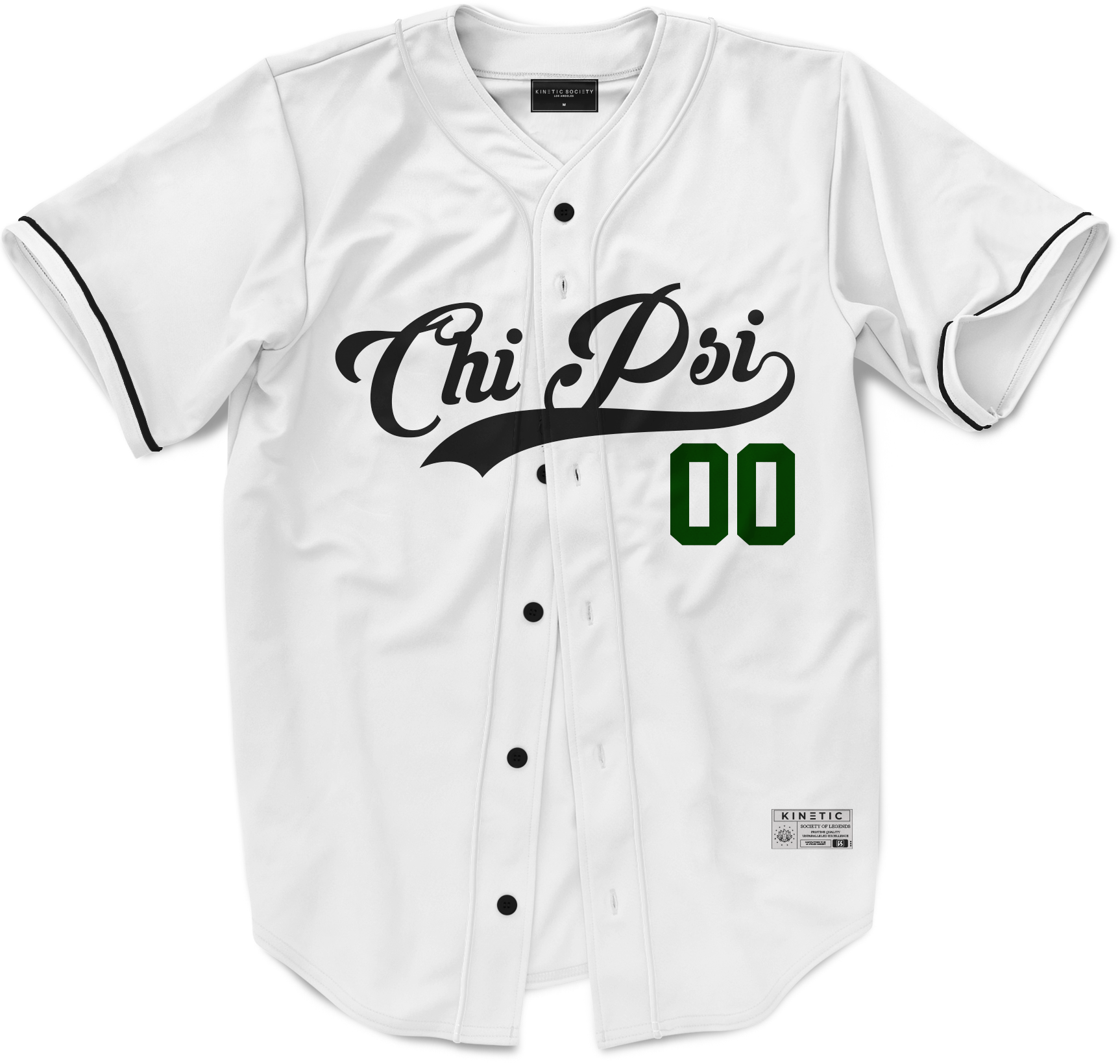 Chi Psi - Classic Ballpark Green Baseball Jersey
