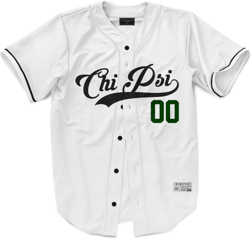 Chi Psi - Classic Ballpark Green Baseball Jersey
