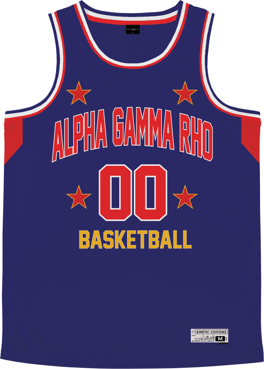 Alpha Gamma Rho - Retro Ballers Basketball Jersey Premium Basketball Kinetic Society LLC 