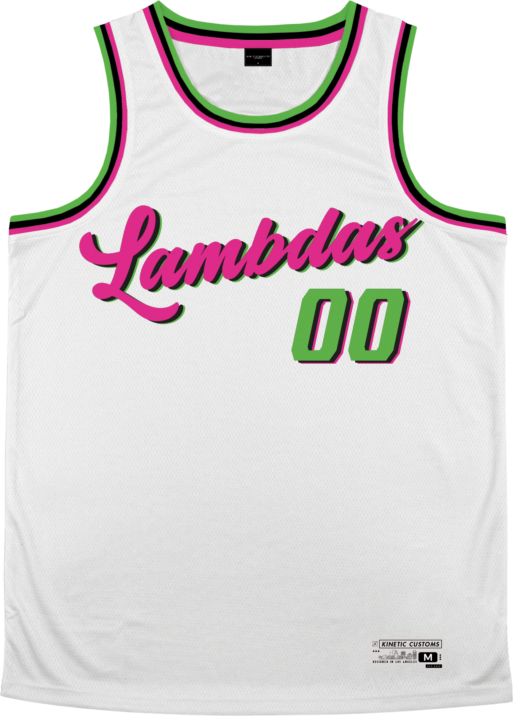 Lambda Phi Epsilon - Bubble Gum Basketball Jersey Premium Basketball Kinetic Society LLC 