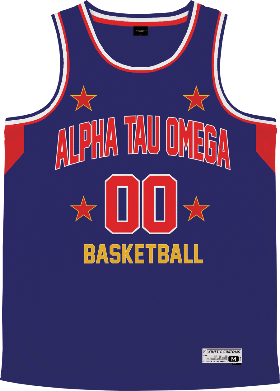 Alpha Tau Omega - Retro Ballers Basketball Jersey - Kinetic Society