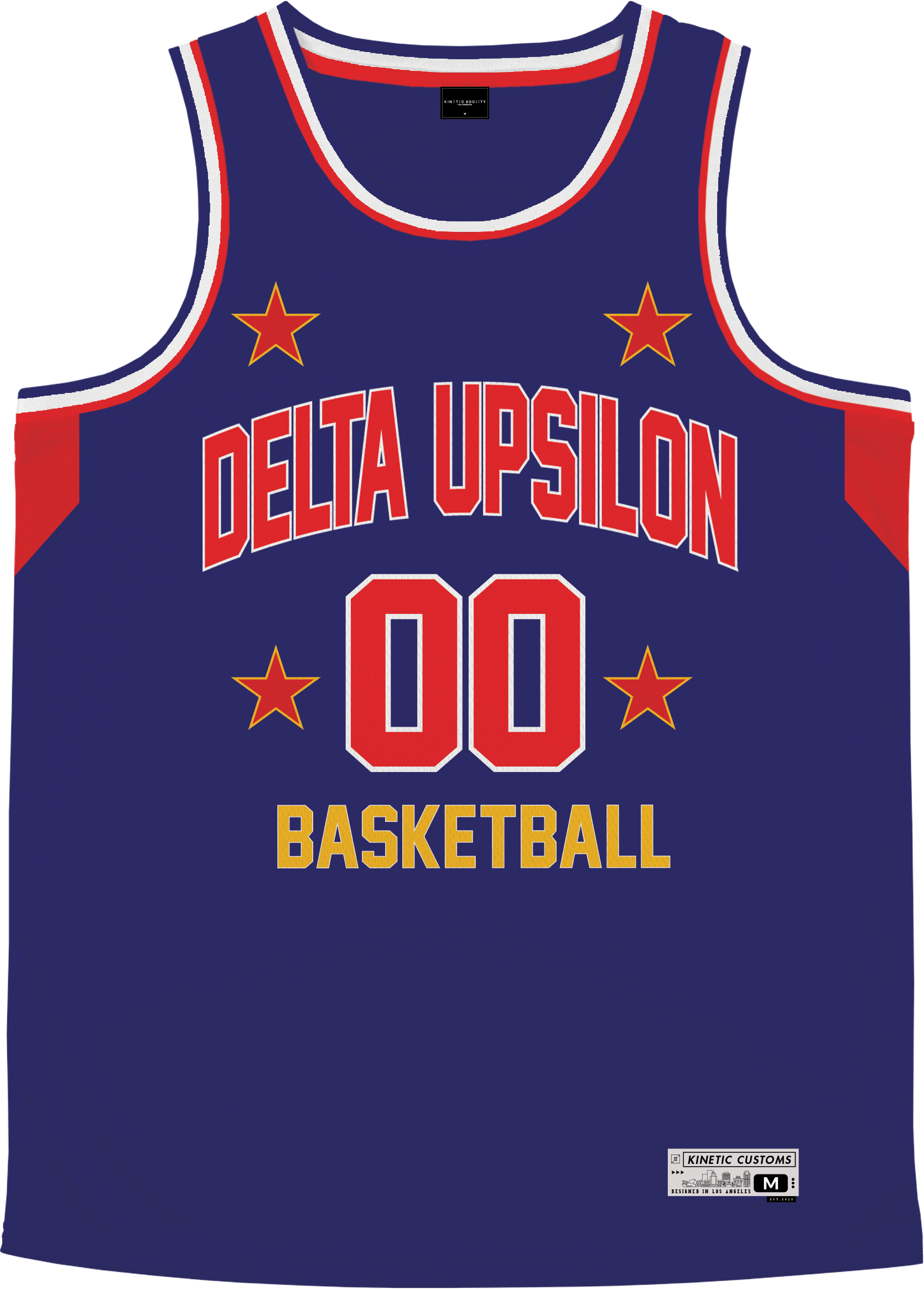 Delta Upsilon - Retro Ballers Basketball Jersey - Kinetic Society