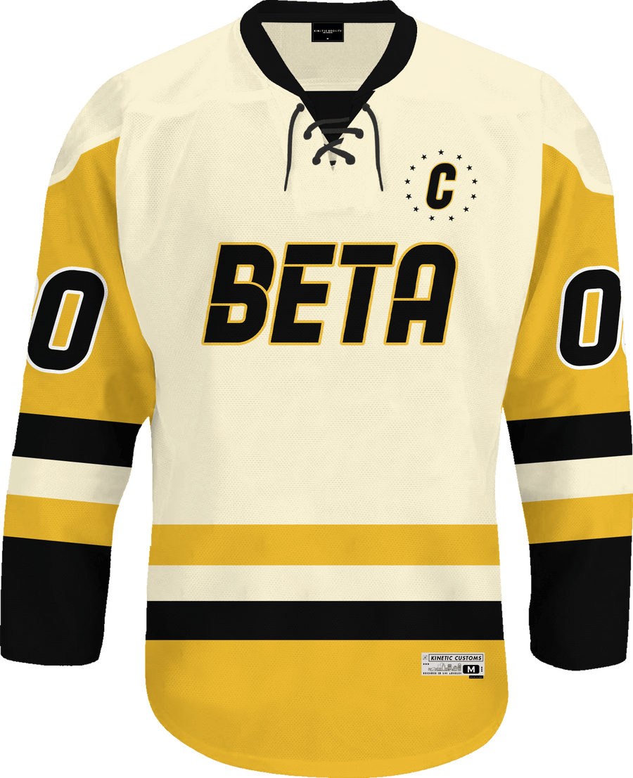 Beta Theta Pi - Golden Cream Hockey Jersey Hockey Kinetic Society LLC 