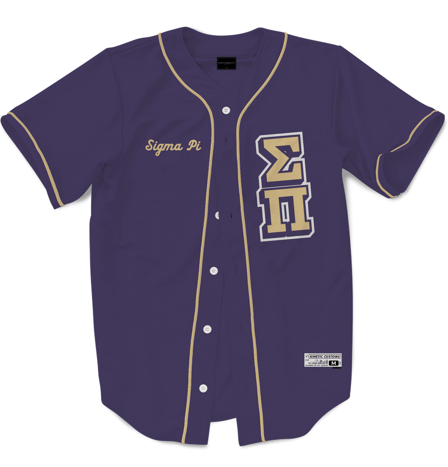 Sigma Pi - The Block Baseball Jersey Premium Baseball Kinetic Society LLC 