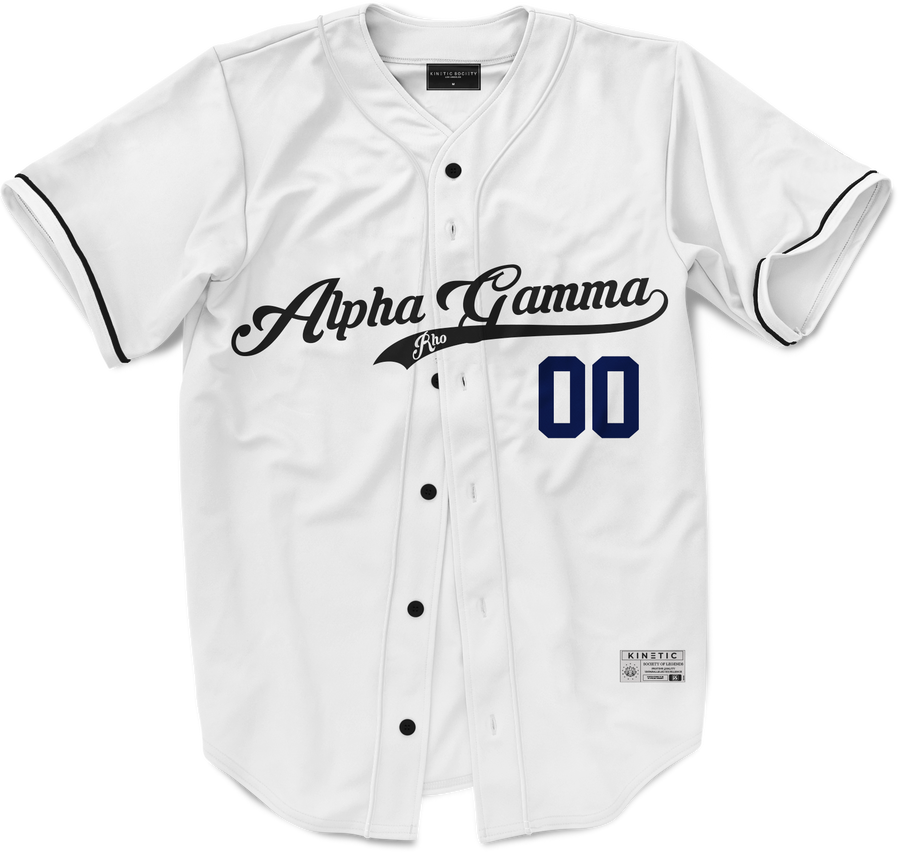Alpha Gamma Rho - Classic Ballpark Blue Baseball Jersey