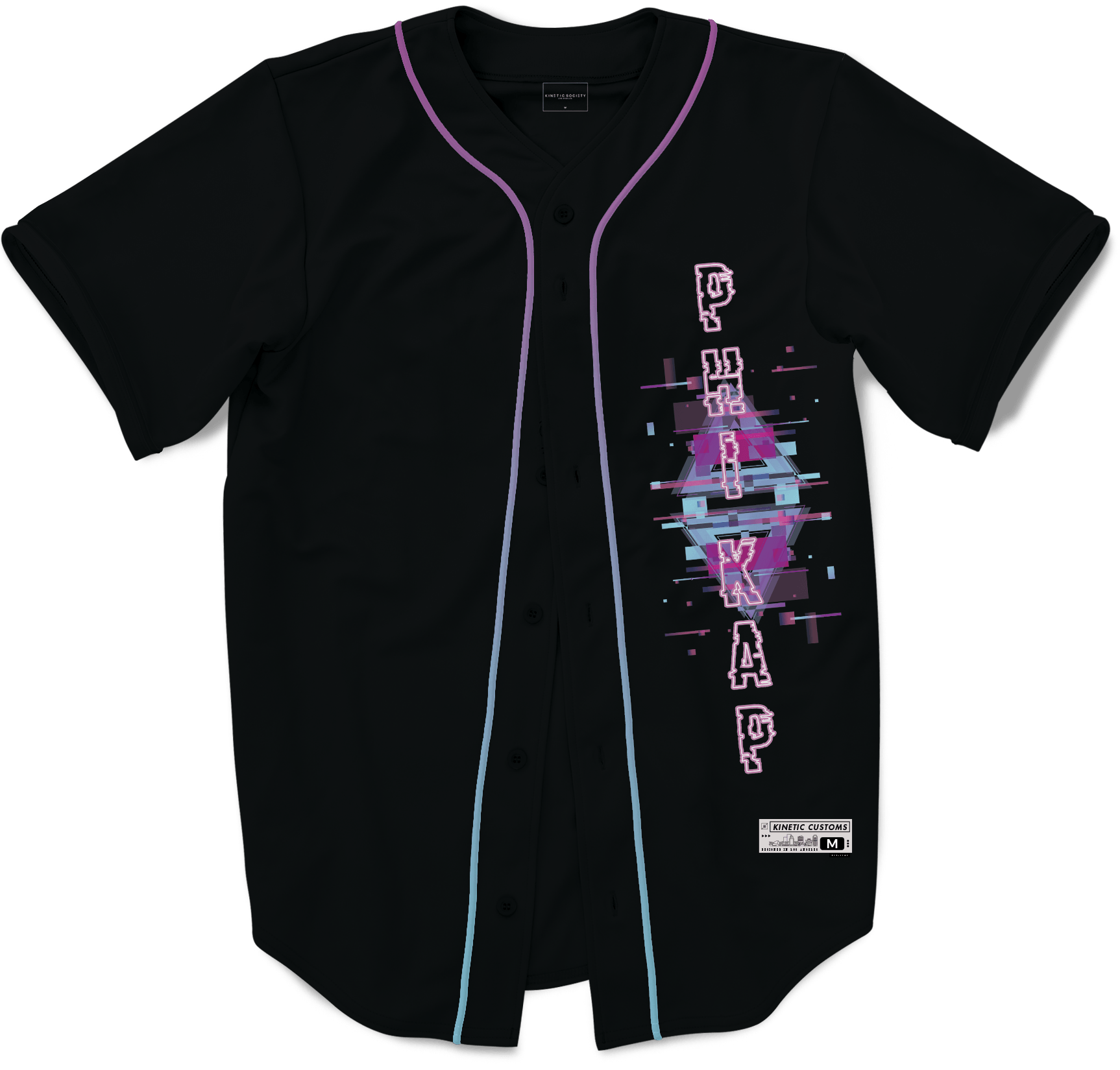 Phi Kappa Sigma - Glitched Vision Baseball Jersey - Kinetic Society