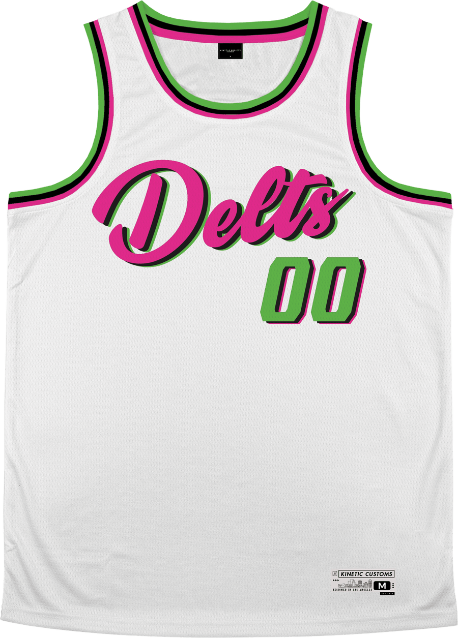 Delta Tau Delta - Bubble Gum Basketball Jersey - Kinetic Society