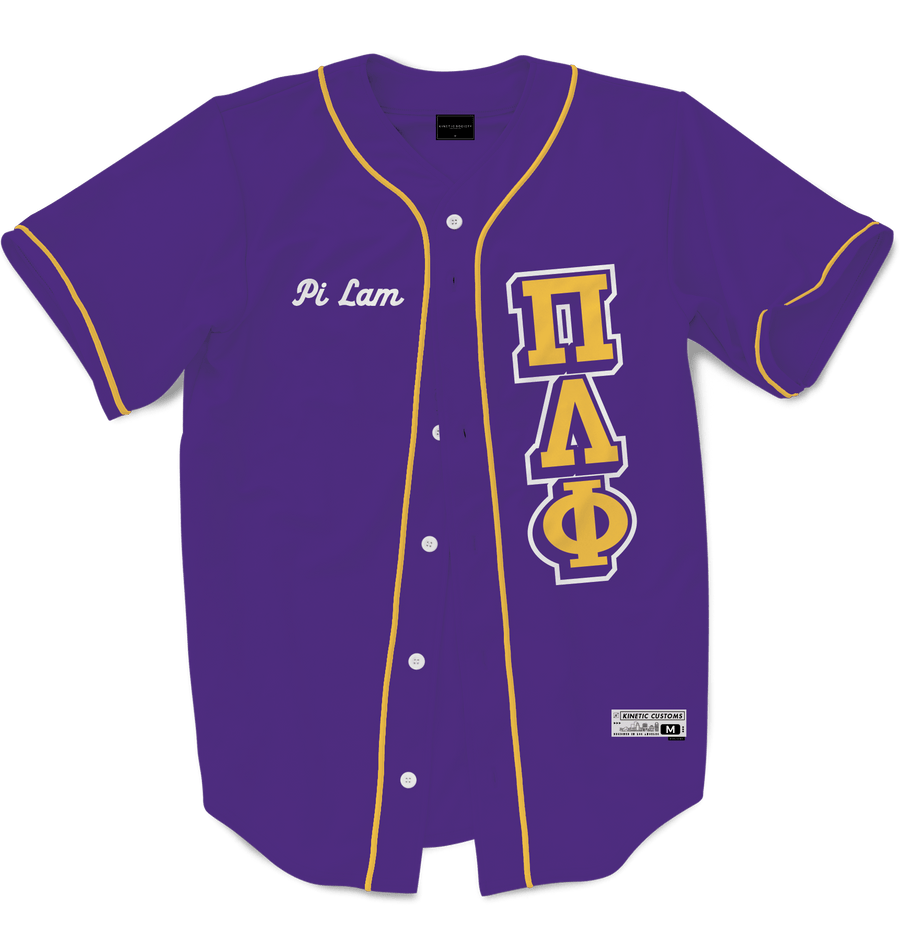 Pi Lambda Phi - The Block Baseball Jersey Premium Baseball Kinetic Society LLC 