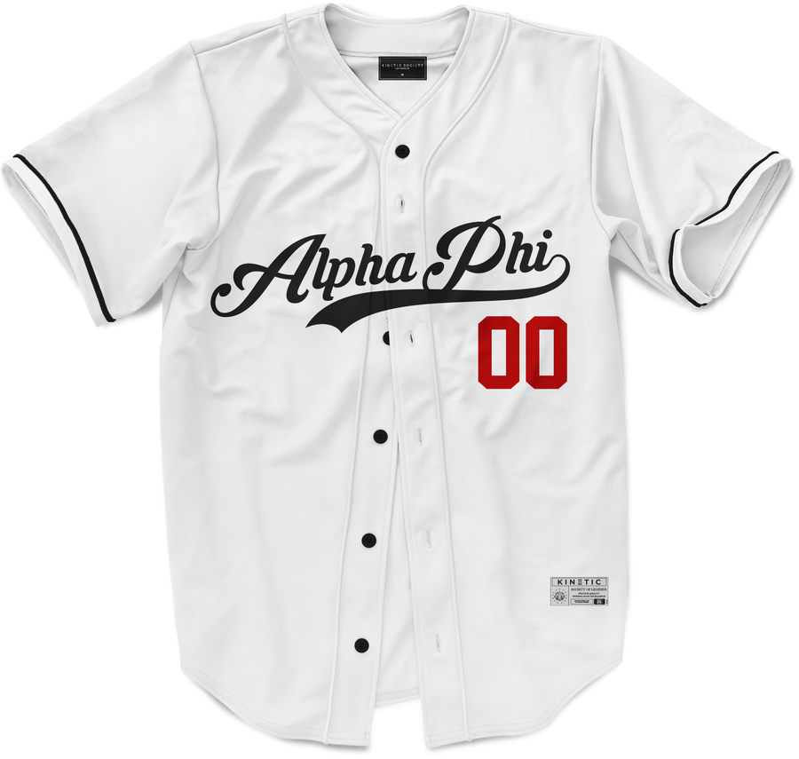 Alpha Phi - Classic Ballpark Red Baseball Jersey