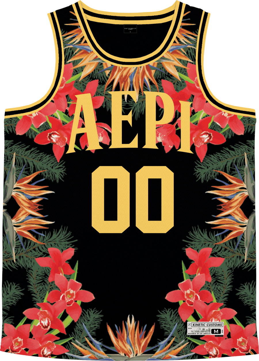 Alpha Epsilon Pi - Orchid Paradise Basketball Jersey Premium Basketball Kinetic Society LLC 