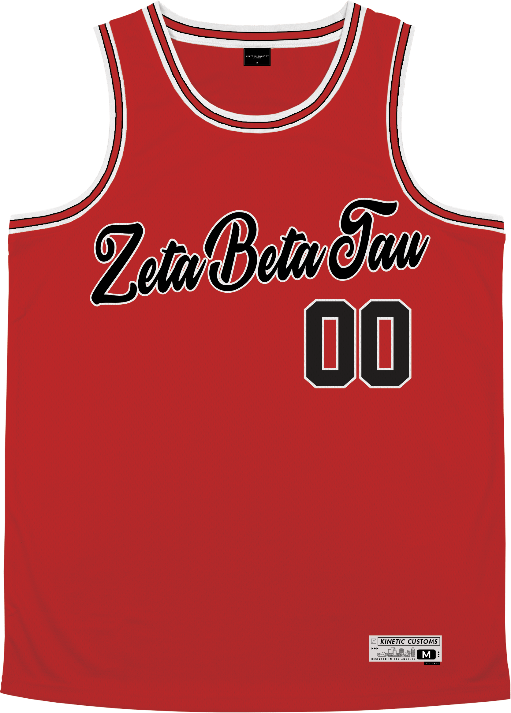 Zeta Beta Tau - Big Red Basketball Jersey Premium Basketball Kinetic Society LLC 